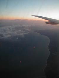 England from the plane